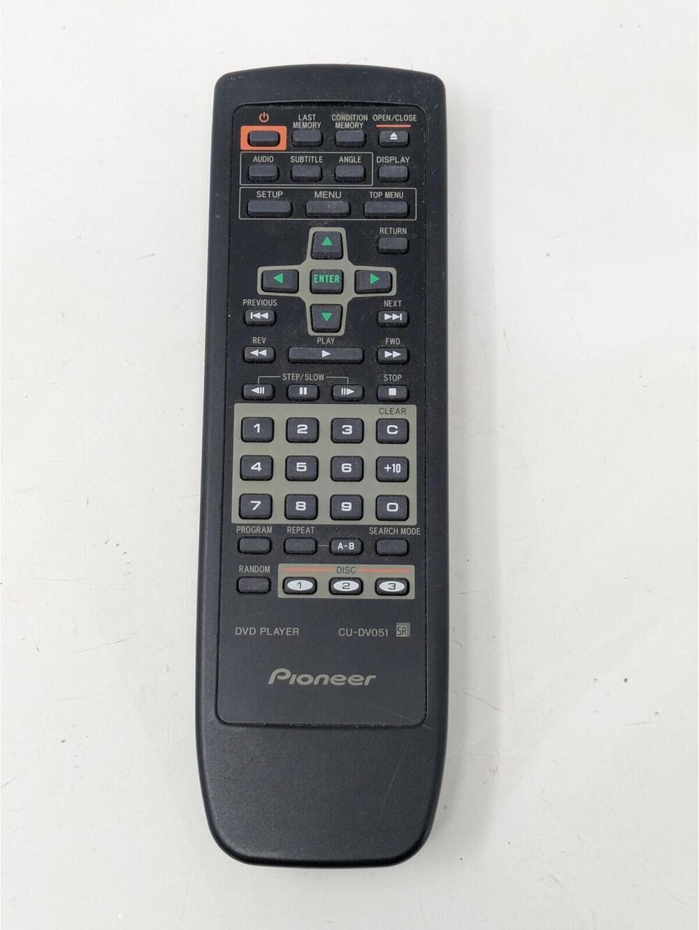 ORIGINAL OEM Pioneer CU-DV051 DVD Player Remote Control -TESTED!